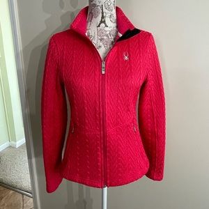 Spyder major cable core full zip sweater